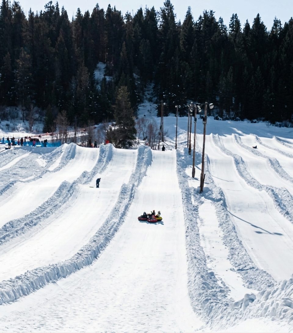 Snow tubing and winter adventure hill at Woodward Park City
